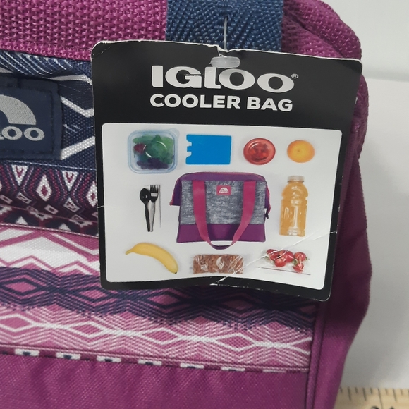 Igloo Mini Essential Tote Insulated Zip Closure 9 Can Cooler Bag Travel Beach - Picture 10 of 10